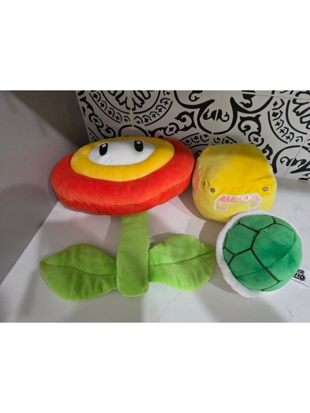 Lot of 3 Nintendo Plush Mochi Mochi 13" Fire Flower Coin Bank Koopa Troopa